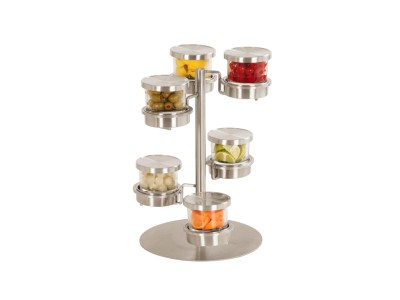 6 Tier Revolving Chilled Mixology Display